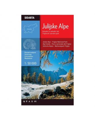 Zemljevid Julijske Alpe - Vzhodni in zahodni del - Triglavski narodni park